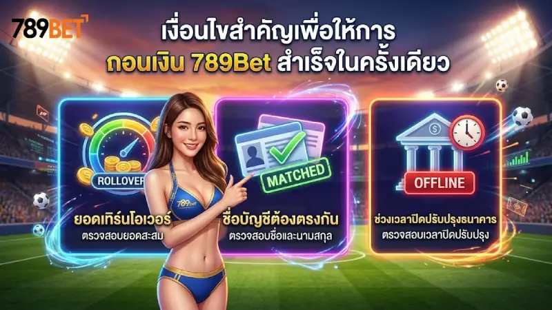 เงื่อนไขสำคัญเพื่อให้การ ถอนเงิน 789Bet สำเร็จในครั้งเดียว
